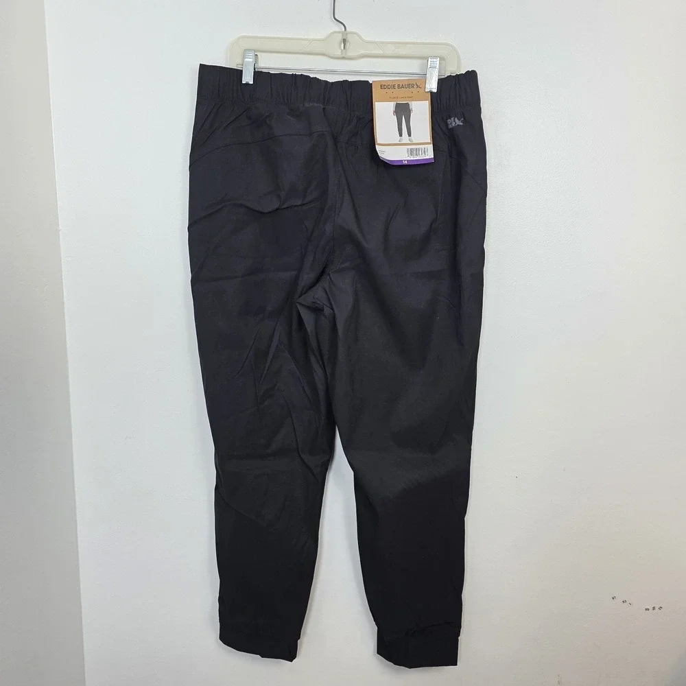 Eddie Bauer Black Fleece Lined Rainier Outdoor Athleisure Hiking Joggers Size 14 - Picture 6 of 8